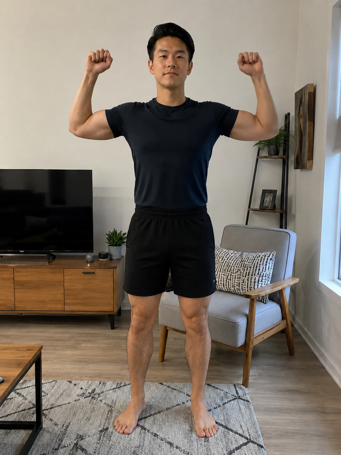 Front-facing pose reference